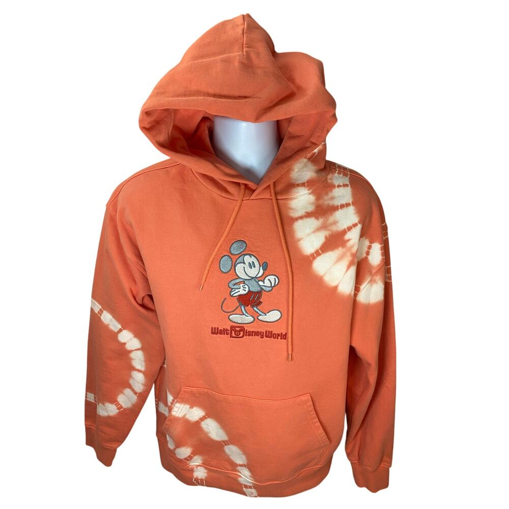Disney Parks WDW Mickey Mouse Genuine Mousewear Tie-Dye Pullover Hoodie Medium